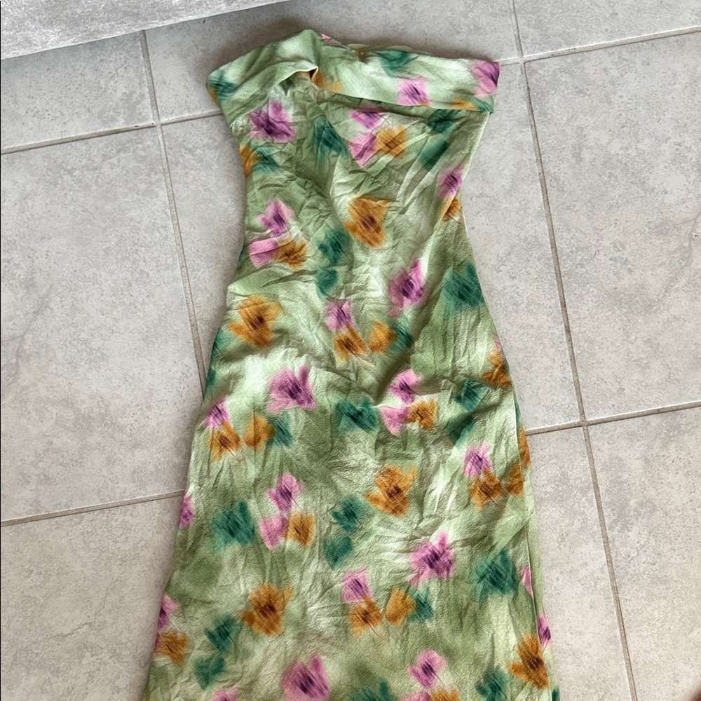 Floral Strapless Dress
